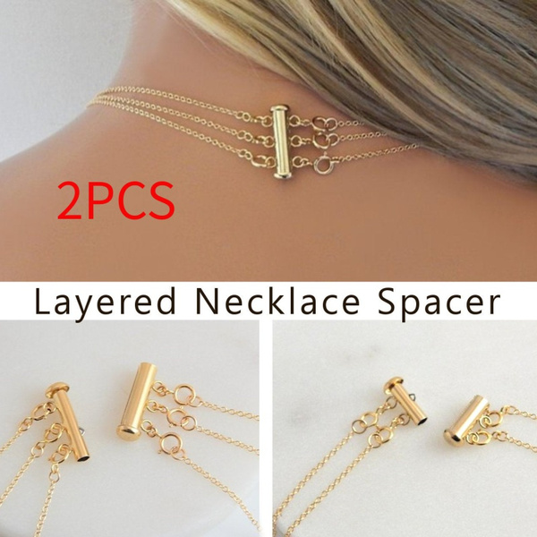Layered Necklace Clasp • Silver Tangle Free Clasp • Gold Layering Clasp •  Detangler Layering Clasp • Necklace Spacer • Untangle Necklaces